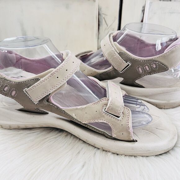 Columbia Gray & Pink Sun Track Sandals Tech Lite Strappy Outdoors Comfort Size 6 - Picture 4 of 8